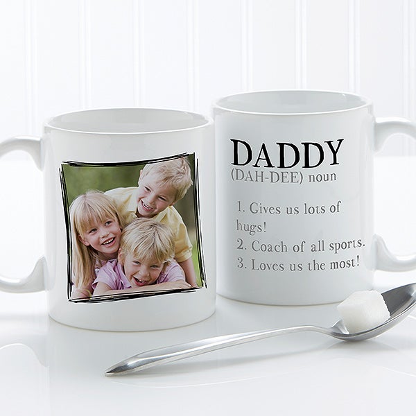 Personalized Coffee Mugs for Him - Definition of a Dad or Grandpa