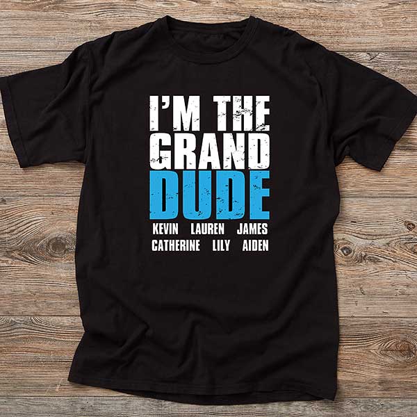 Personalized Grandpa Shirts - Grand Dude - 14438