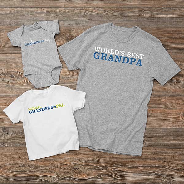 New Personalised Baby T-shirt Tees I Have the Best Grandad in the World White