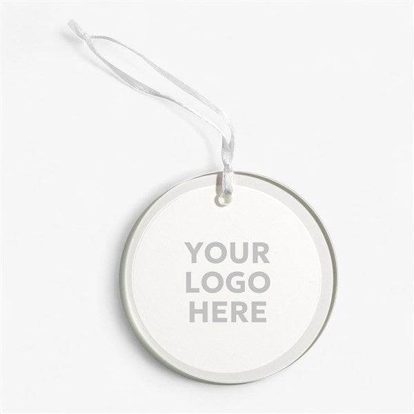 Custom Glass Christmas Ornaments With Your Logo - 14459