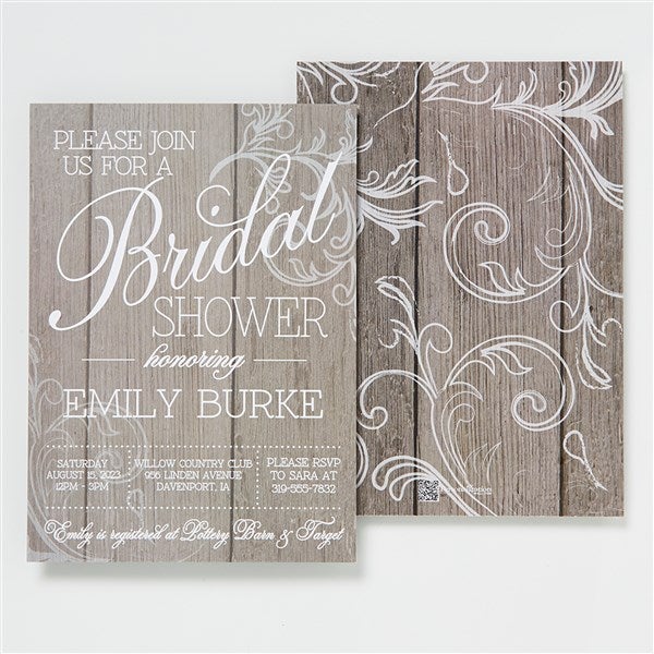 Rustic Bridal Shower Premium Invitation