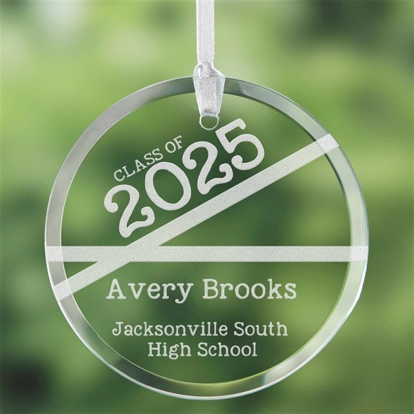 Personalized Glass Graduation Suncatcher - Class Of - 14586