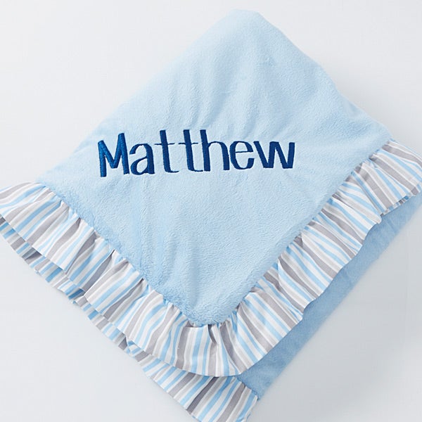 baby blanket with name embroidered