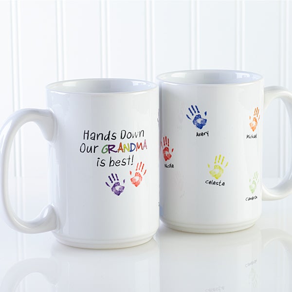Personalized Coffee Mugs - Kids Handprints - 14622