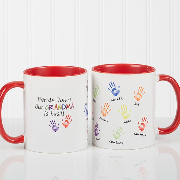 Personalized Coffee Mugs - Kids Handprints - 14622