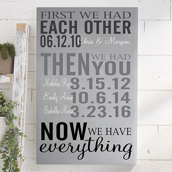 First We Had Each Other Personalized Canvas Prints - 14681