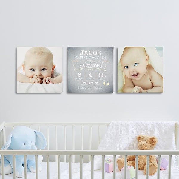 personalized baby canvas wall art