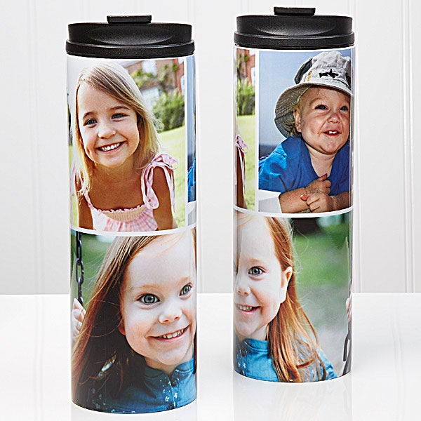 Love Photo Collage Personalized 14 oz. Commuter Travel Mug For Her