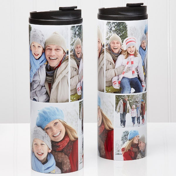 Love Photo Collage Personalized 14 oz. Commuter Travel Mug For Her