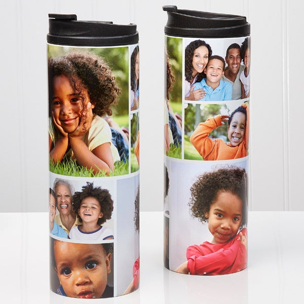 Love Photo Collage Personalized 14 oz. Commuter Travel Mug For Her