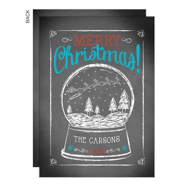 Personalized Photo Christmas Card - Snow Globe - 14722