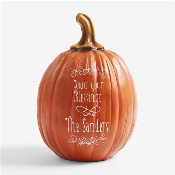 Personalized Decorative Pumpkins - Count Your Blessings - 14751