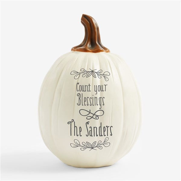 Personalized Decorative Pumpkins - Count Your Blessings - 14751