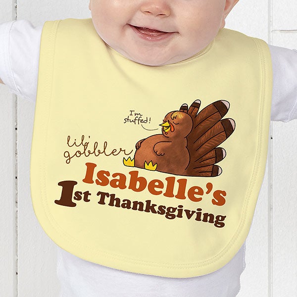 baby's first thanksgiving bib