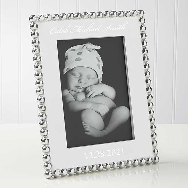 Personalized Baby Picture Frames String of Pearls Mariposa