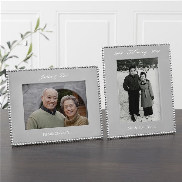 Personalized Anniversary Picture Frames - Mariposa String Of Pearls - 14789
