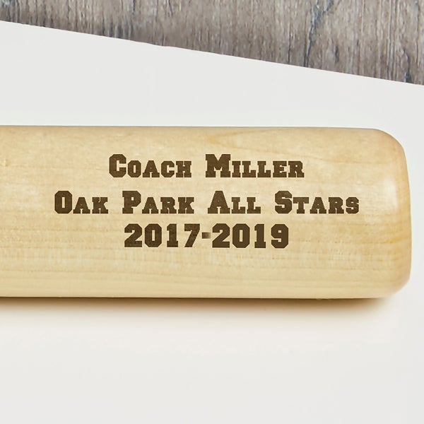 Personalized Wooden Baseball Bat Engraved Mini