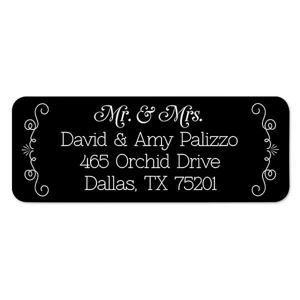 Personalized Return Address Labels - Mr and Mrs - Be Married - 14803