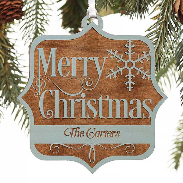 Personalized Wood Christmas Ornament - 'Tis the Season - 14810
