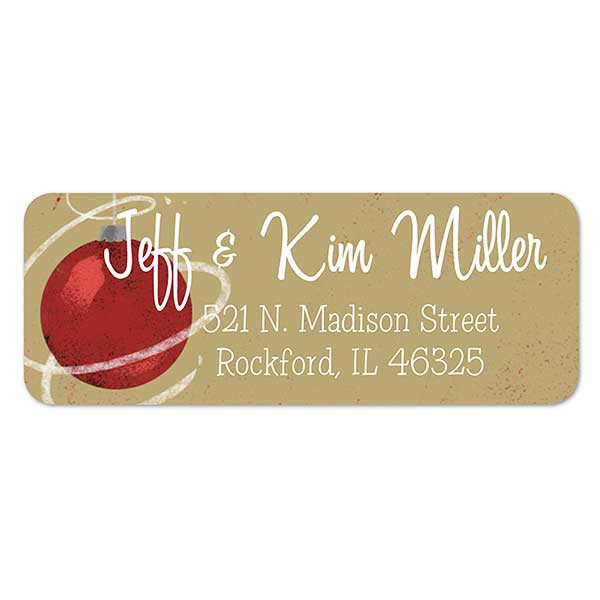 Personalized Christmas Return Address Labels - Tis The Season - 14841