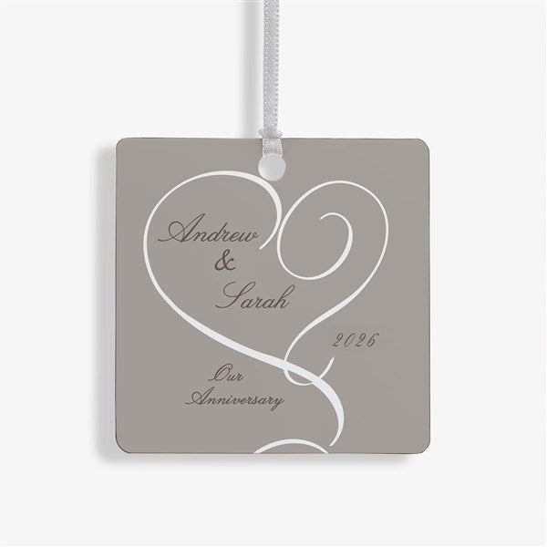 Personalized Engagement Photo Christmas Ornaments - Double Sided - 14843