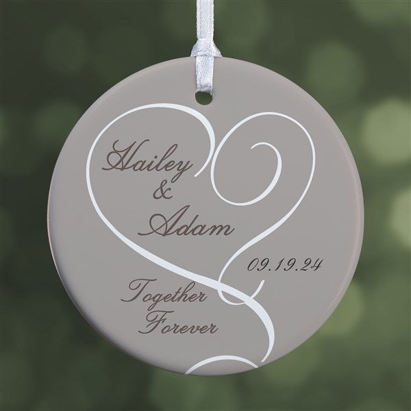 Personalized Engagement Photo Christmas Ornaments - Double Sided - 14843