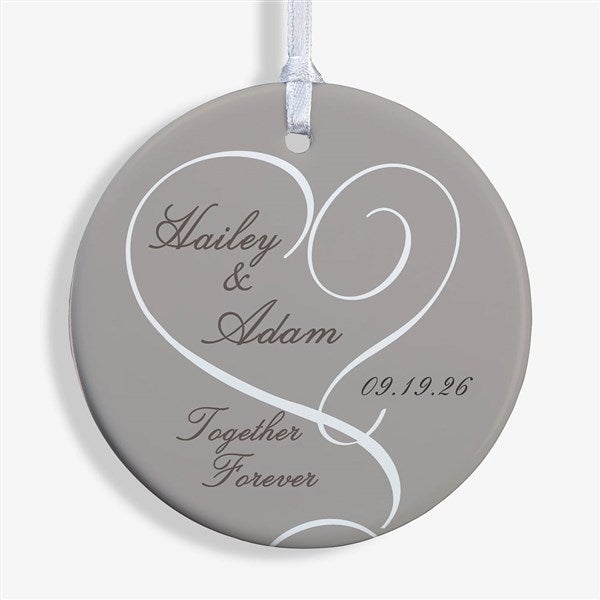 Personalized Engagement Photo Christmas Ornaments - Double Sided - 14843