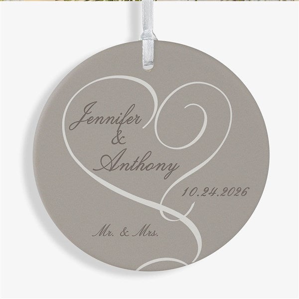 Personalized Engagement Photo Christmas Ornaments - Double Sided - 14843