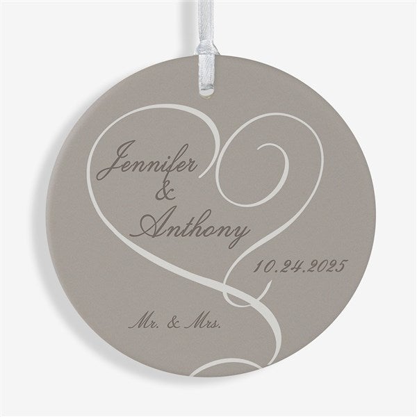 Personalized Engagement Photo Christmas Ornaments - Double Sided - 14843