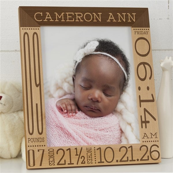 Baby Birth Information Personalized 8x10 Picture Frame - Baby Love