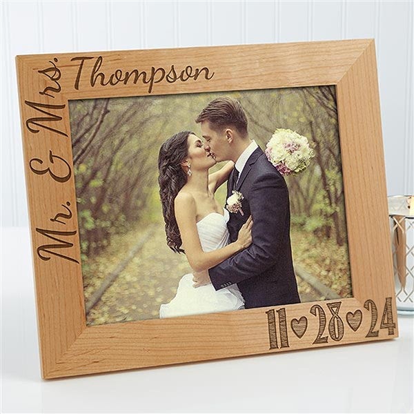 Personalized Wedding Photo Wood Frame - Our Wedding Date - 14856
