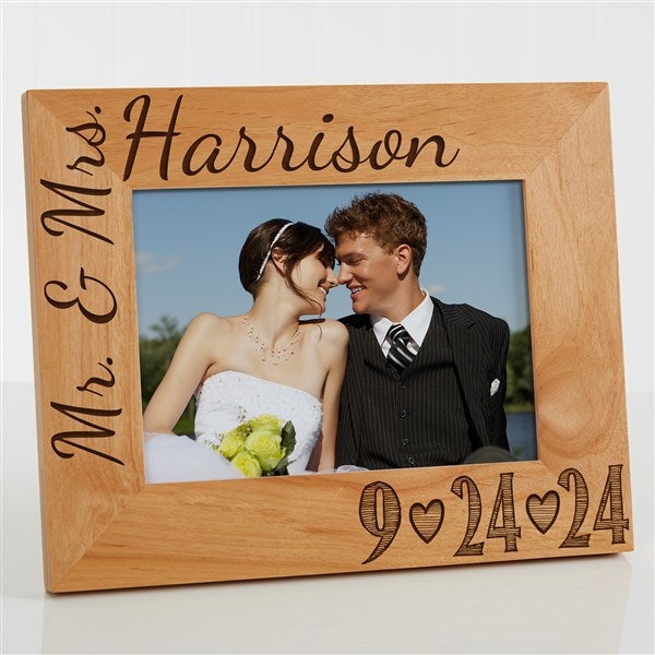 Personalized Wedding Photo Wood Frame - Our Wedding Date - 14856
