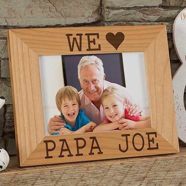 Personalized Wood Picture Frames - We Love Him - 14857