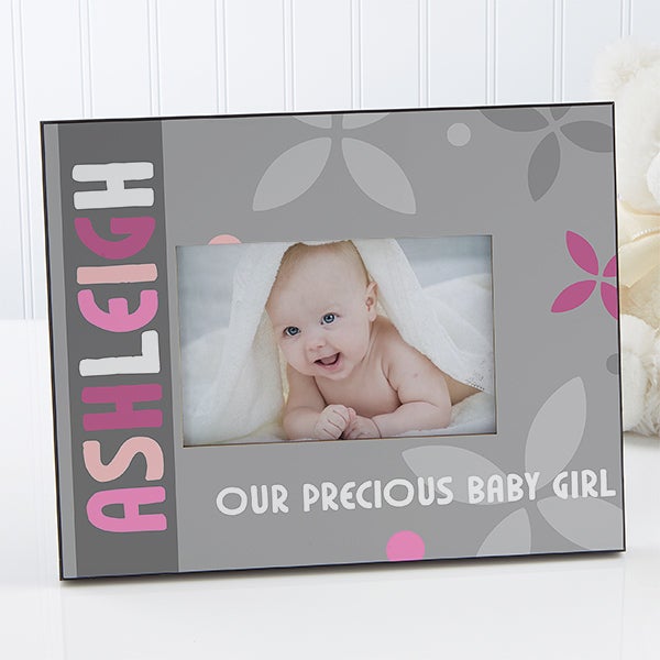 Personalized Baby Girl Picture Frame Trendy Baby Girl