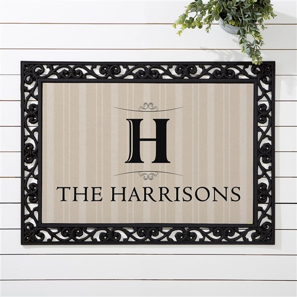 Personalized Monogram Doormat - Elegant Monogram - 14870