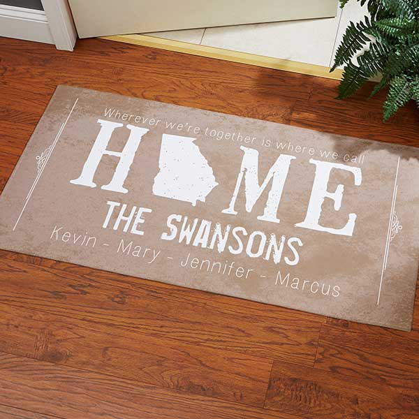 Personalized State Of Love Doormat - State Map - 14871