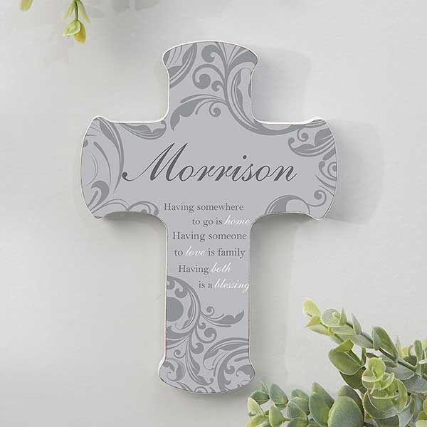 Personalized Wall Cross Family Blessings