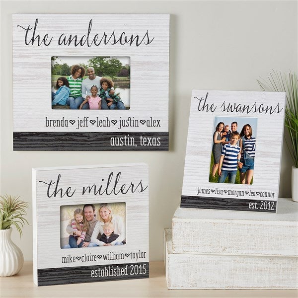 Our Loving Family Personalized 4x6 Photo Tabletop Frame - Horizontal