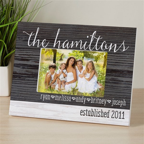 Personalized Rustic Family Picture Frame - Family Love - 14922