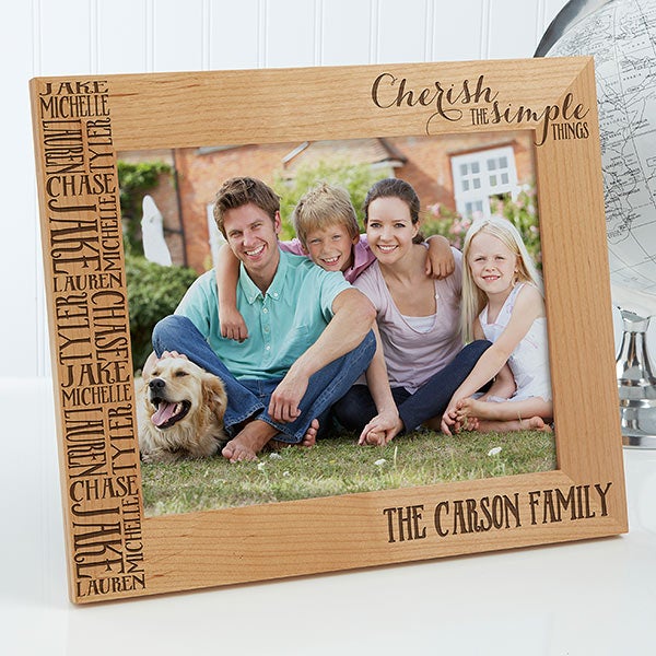 Personalized Family Photo Frame - Cherish The Simple Things - 14949