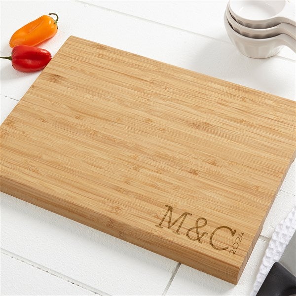 Personalized Bamboo Cutting Board - Family Name - 14952