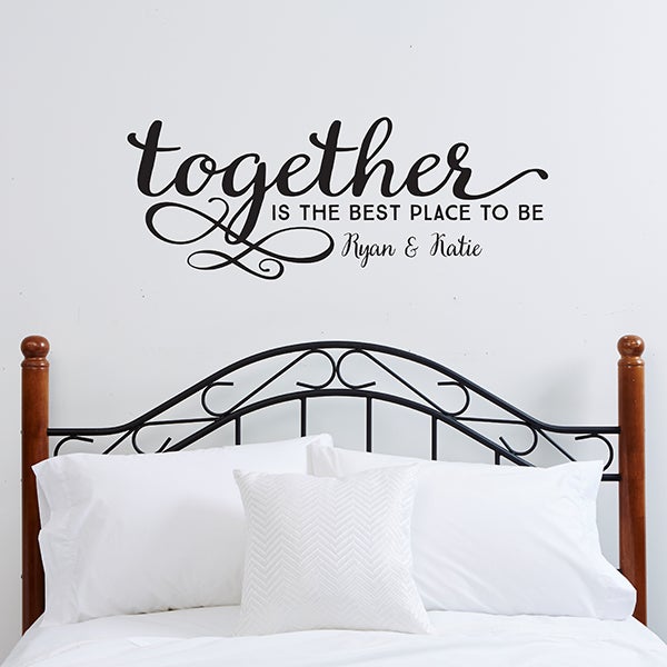 Personalized Family Vinyl Wall Art - Together Is The Best Place To Be - 14979