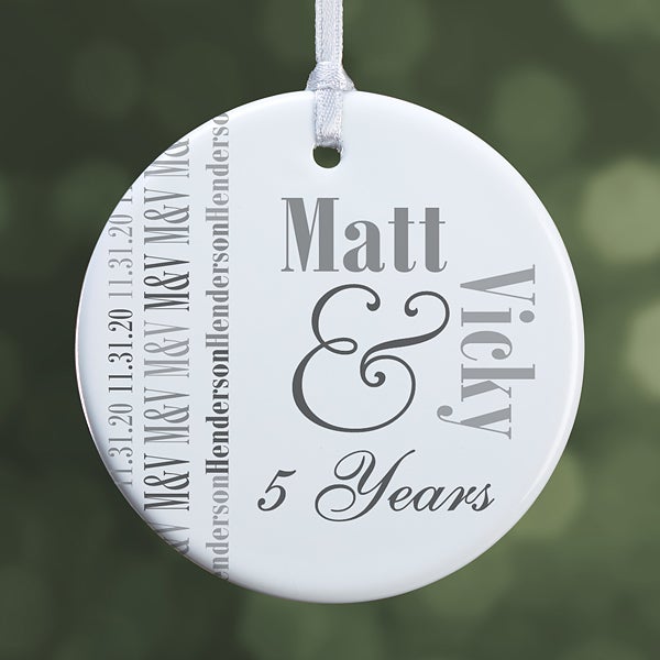 1 year anniversary ornament
