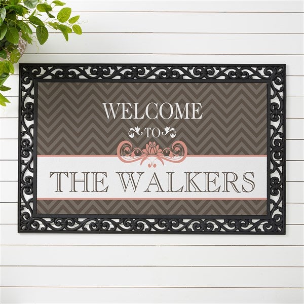 Personalized Chevron Doormat - Classic Chevron - 14991