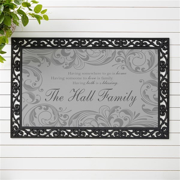 Personalized Doormat - Family Blessings  - 14994