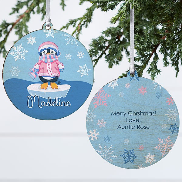 Personalized Precious Moments Penguin Christmas Ornament - 15017