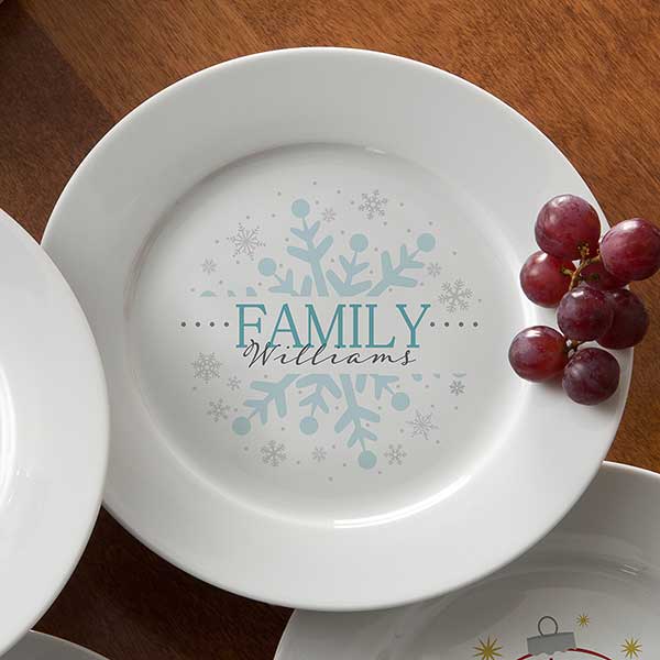 Personalized Christmas Appetizer & Dessert Plates - 15031