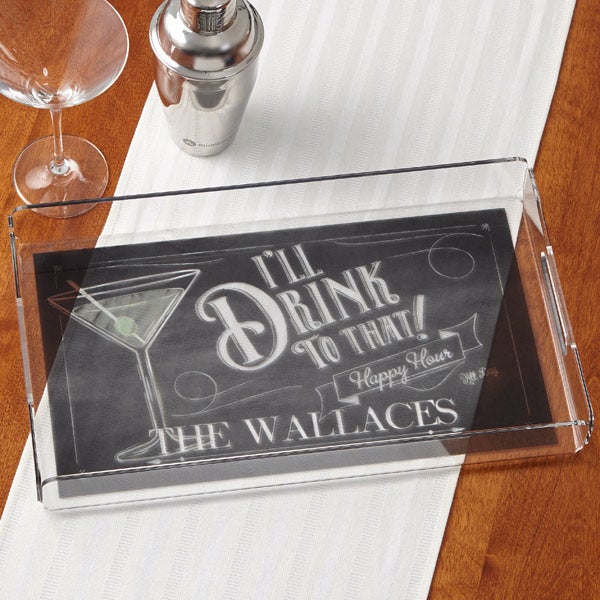 Personalized Serving Tray - I'll Drink To That - 15033