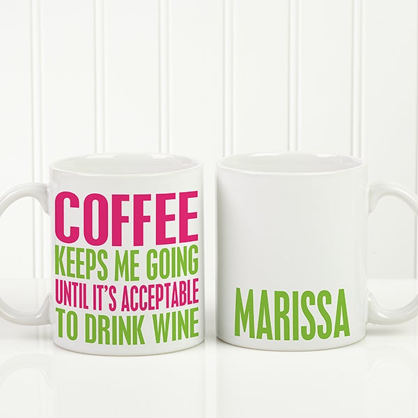 there/'s wine in here Purple Funny New Ceramic Coffee Mug Cup11oz White shhh..