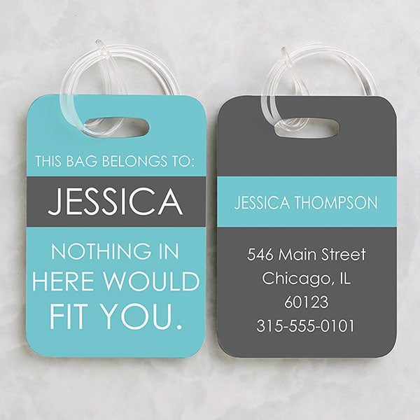 Patterned Name Meaning Personalized Luggage Tag Set